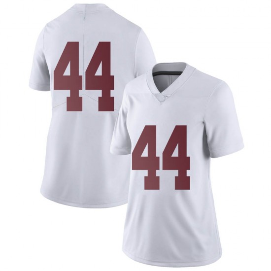 Alabama Crimson Tide Women's Charlie Skehan #44 No Name White NCAA Nike Authentic Stitched College Football Jersey IE16H12OX